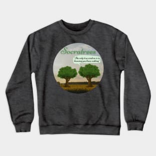 Socratrees - Funny Philosophy Pun Crewneck Sweatshirt